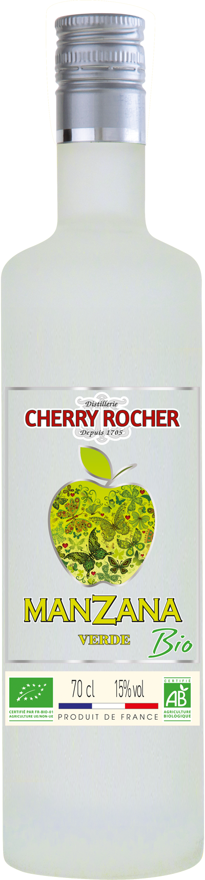 Absinthe verte Bio certifiée AB Cherry Rocher